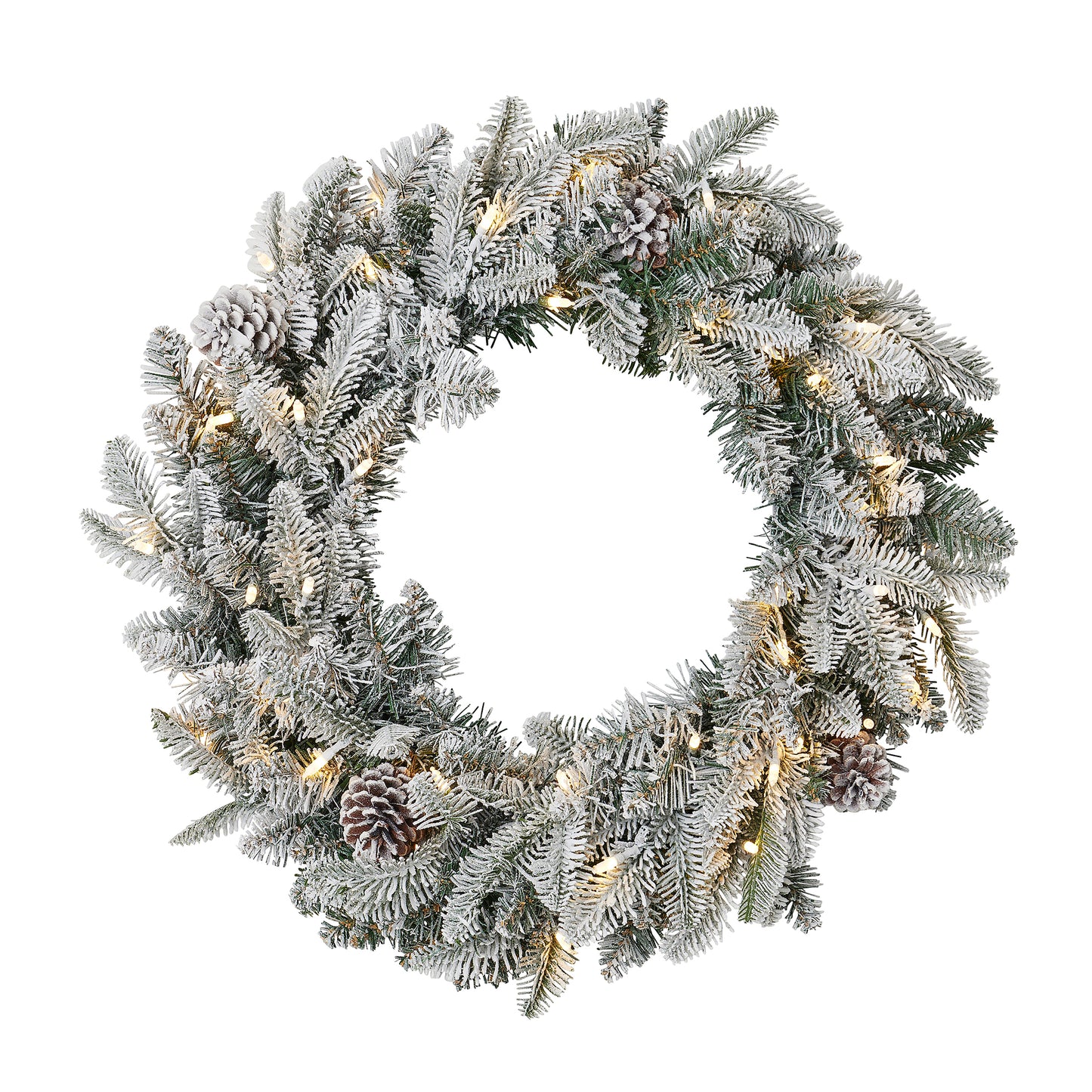 Lexington Fir 24" Pre-Lit Artificial Christmas Wreath (Plug in)