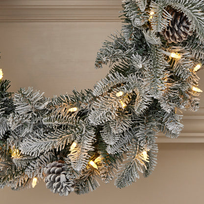 Lexington Fir 24" Pre-Lit Artificial Christmas Wreath (Plug in)