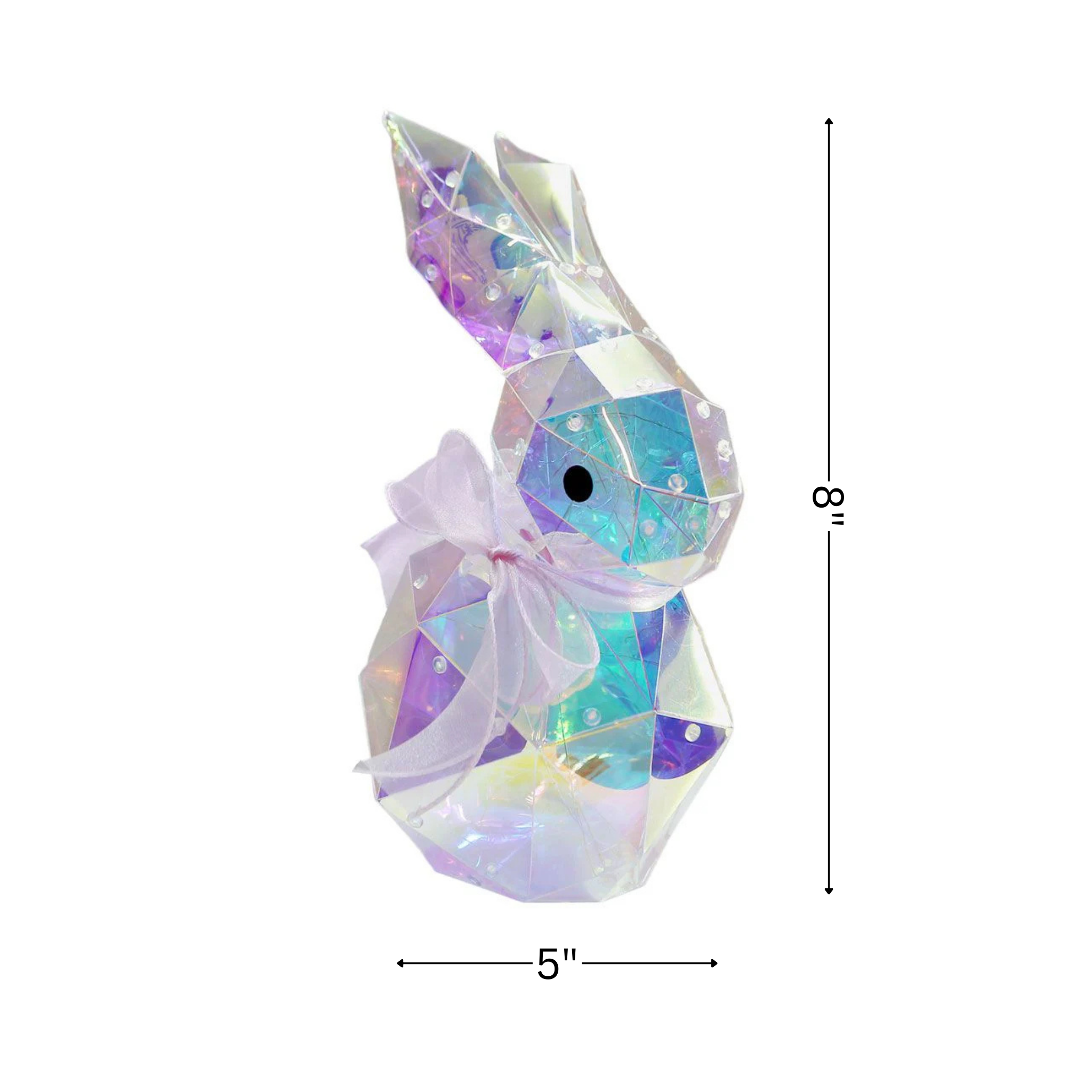 Prismatic Iridescent Bunny - Nibbles 8in