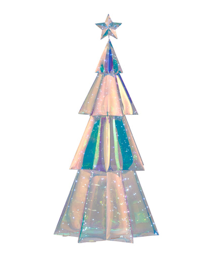 Prismatic Iridescent Christmas Tree 45", LED lights