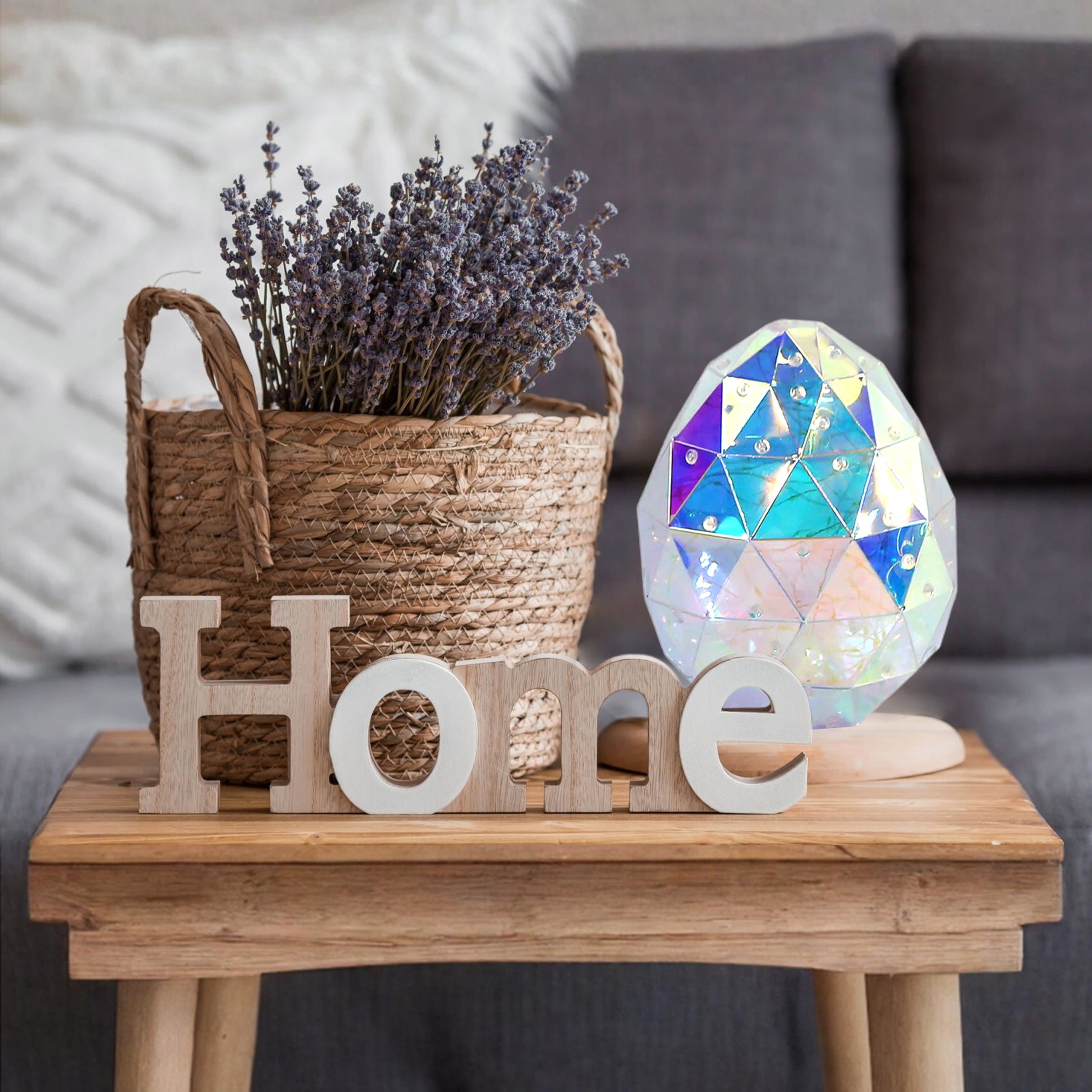 Prismatic Iridescent Egg 8in