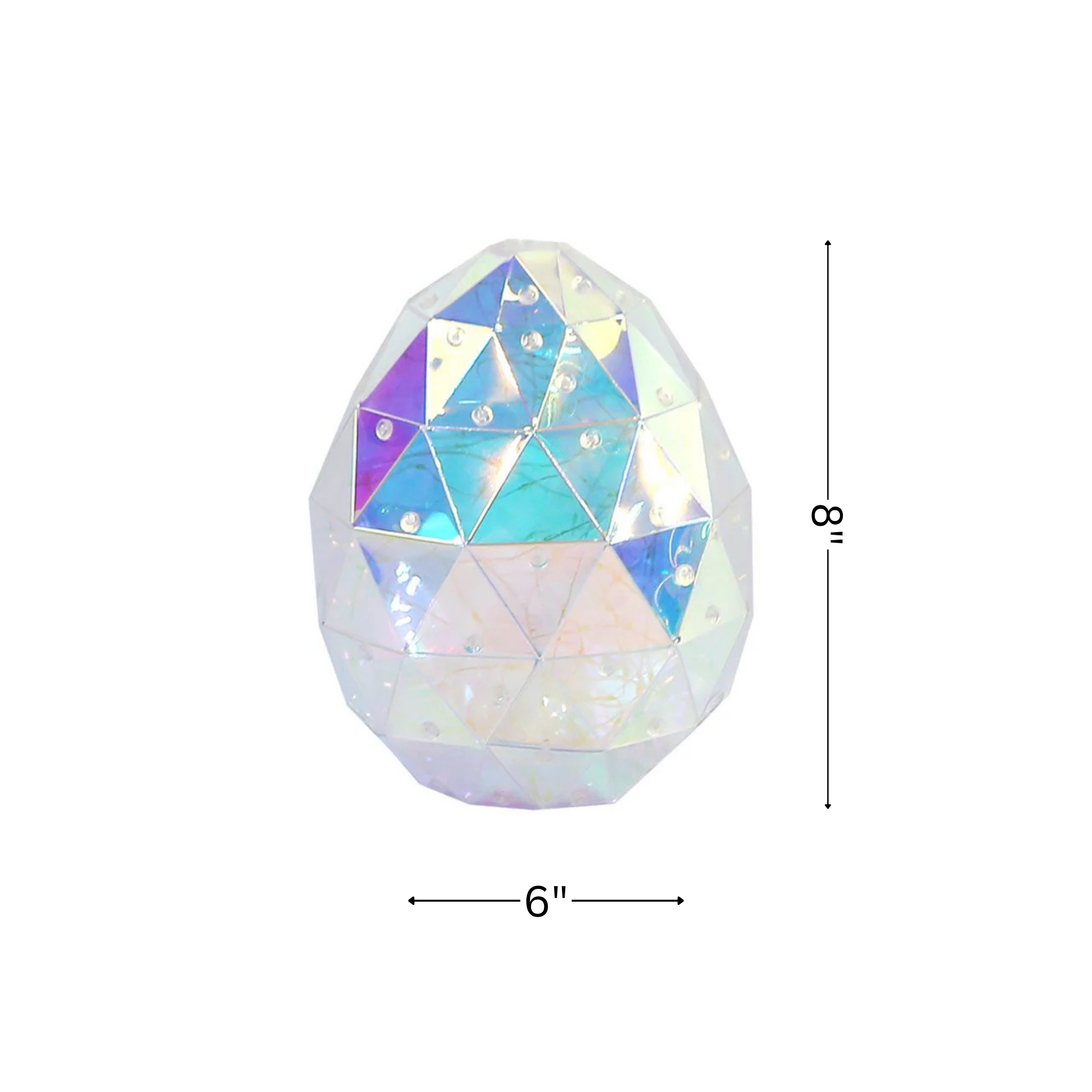 Prismatic Iridescent Egg 8in