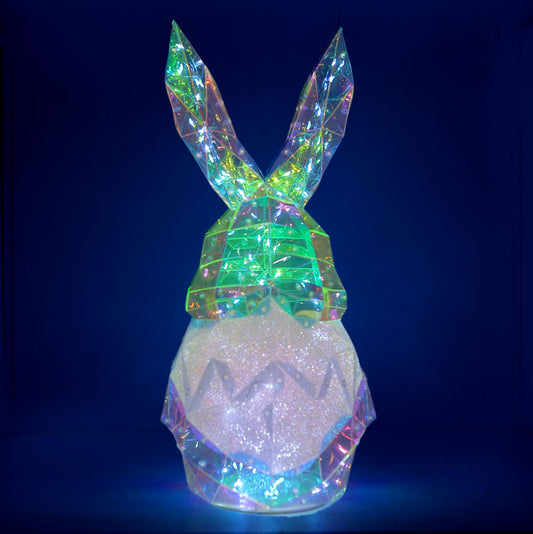 Prismatic Iridescent Gnome Bunny - Milo 16in