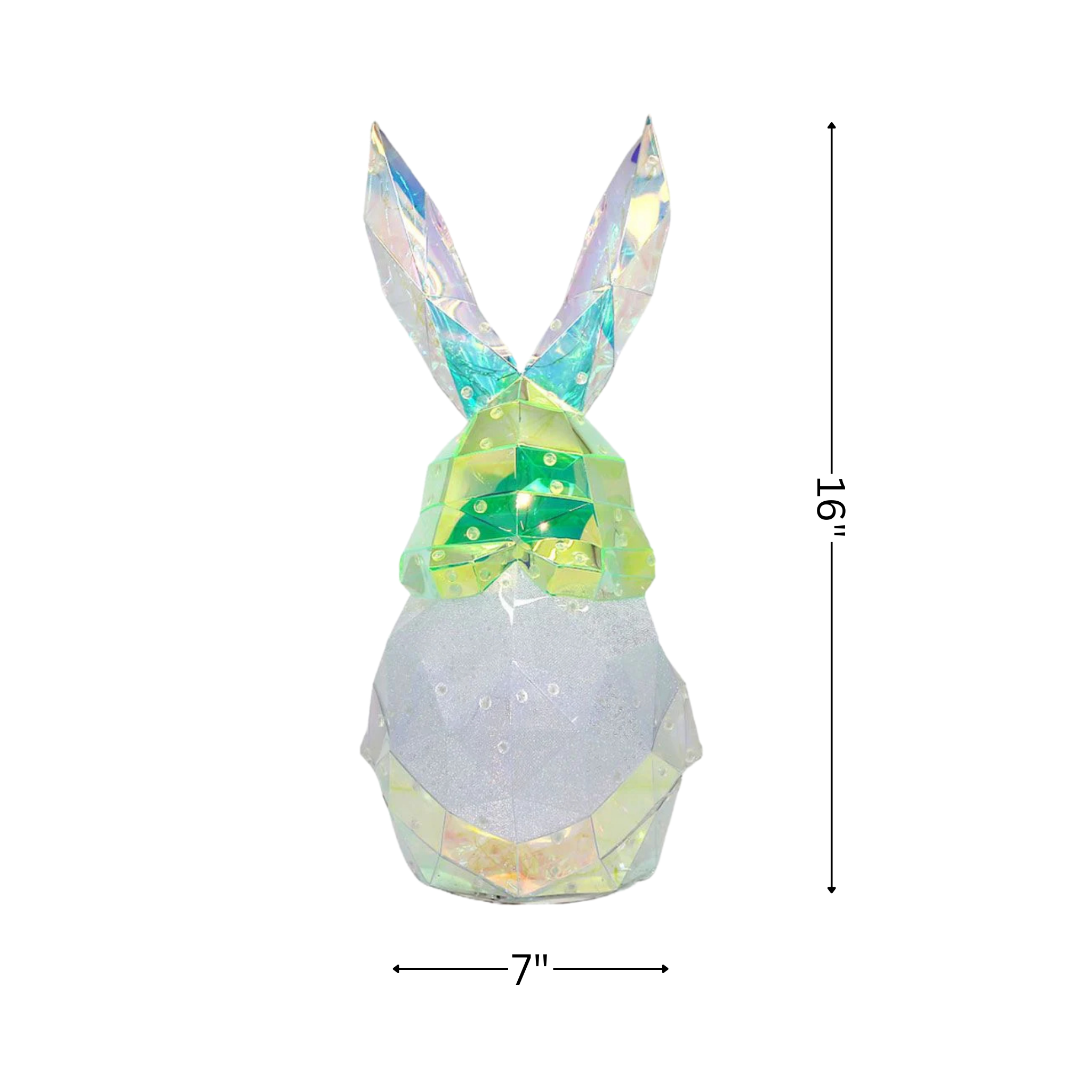 Prismatic Iridescent Gnome Bunny - Milo 16in
