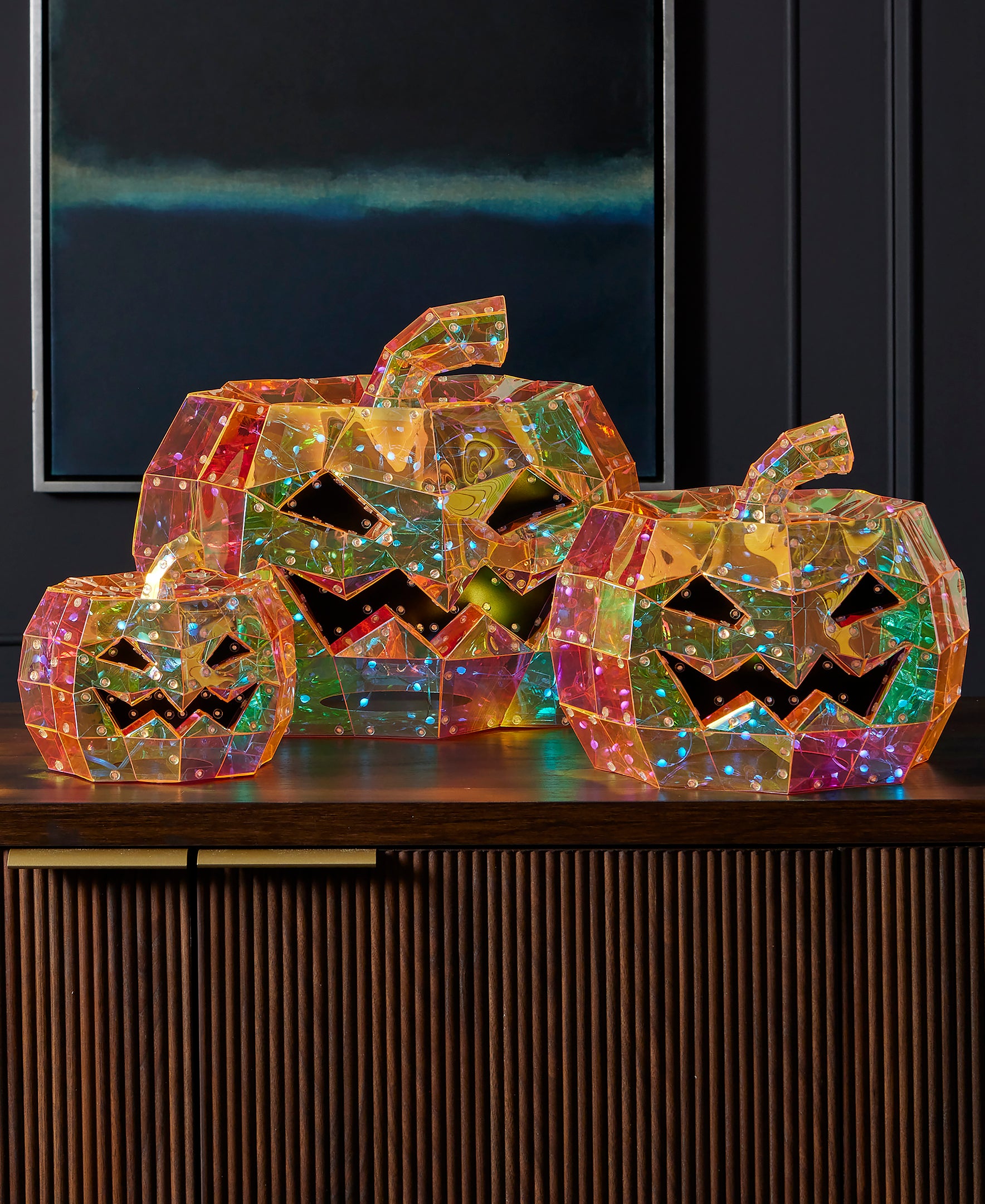 2 newest tone iridescent light up pumpkin !