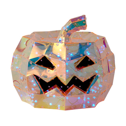 Prismatic Iridescent Pumpkin 12", LED lights
