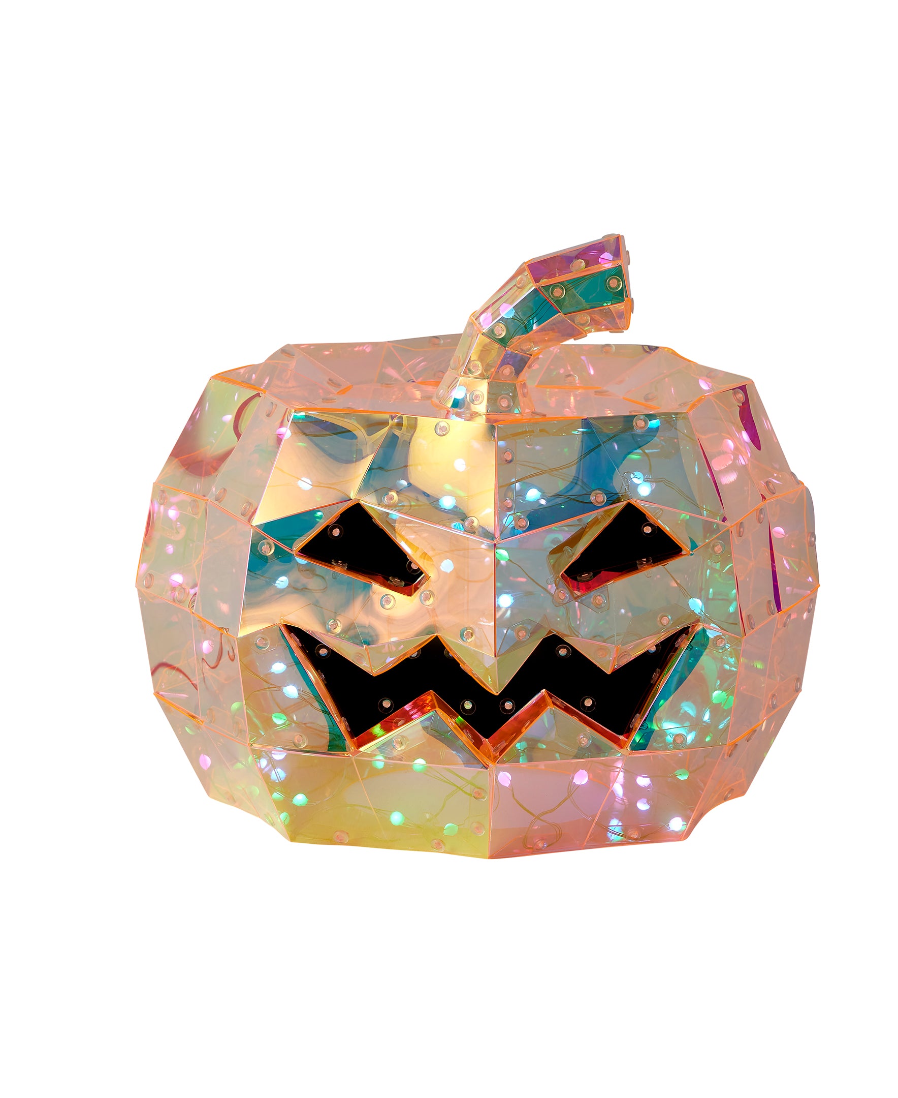 2 tone iridescent light up outlets pumpkin !