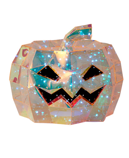 Prismatic Iridescent Pumpkin 16", LED lights