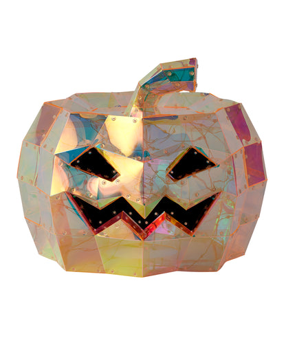 Prismatic Iridescent Pumpkin 16", LED lights