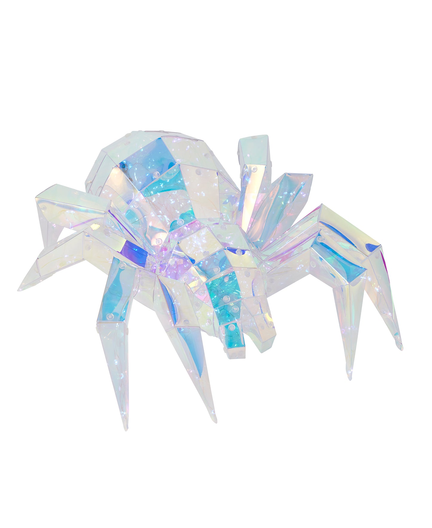 Prismatic Iridescent Spider 14", LED lights