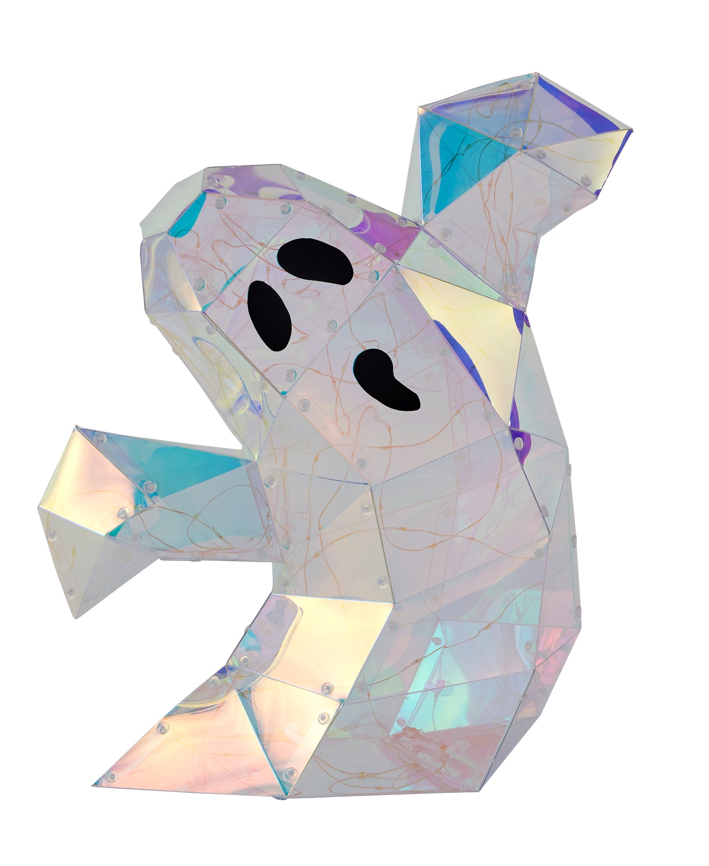 Prismatic Iridescent Spooky Ghost I16", LED lights