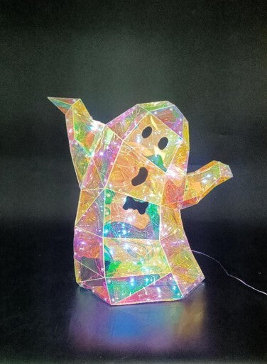 Prismatic Iridescent Spooky Ghost II 16", LED lights
