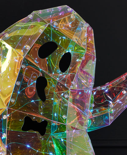 Prismatic Iridescent Spooky Ghost II 16", LED lights