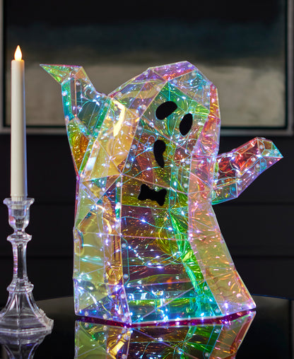 Prismatic Iridescent Spooky Ghost II 16", LED lights