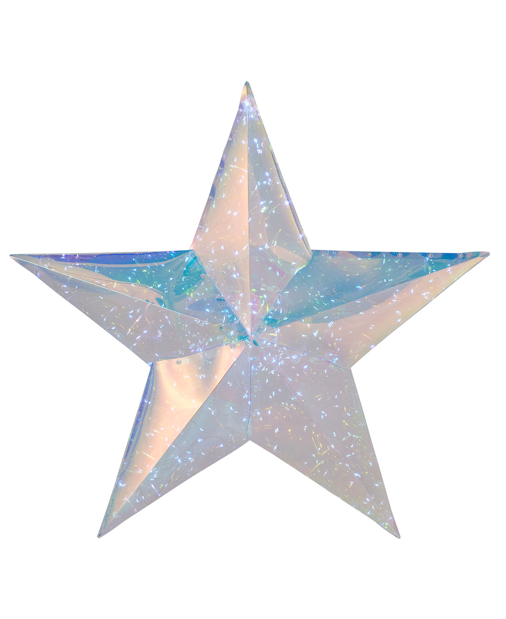 Prismatic Iridescent Traditional Star 24", LED lights