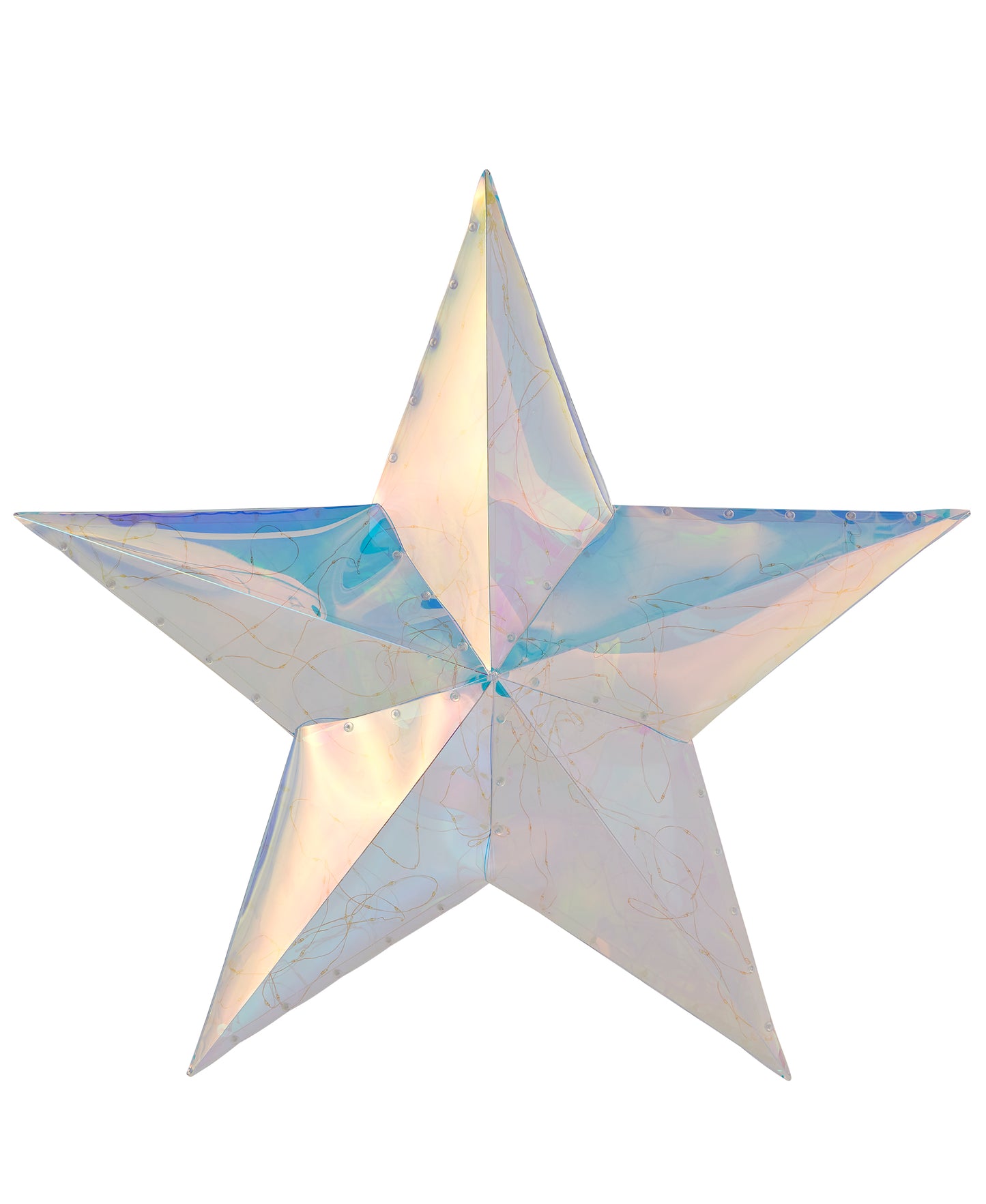 Prismatic Iridescent Traditional Star 24", LED lights