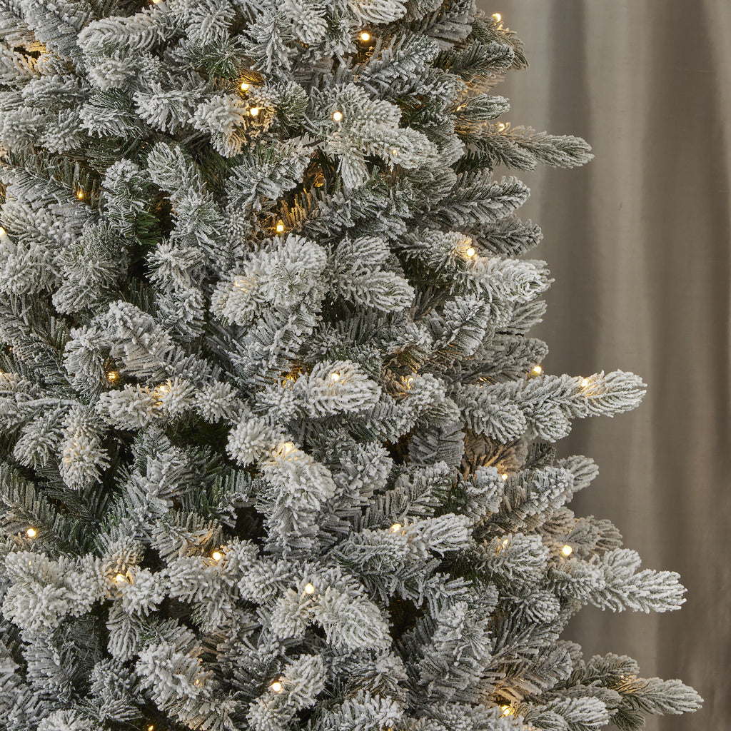 Palmetto Pine Flocked Tree with Dual LED lights and 9 Functions