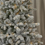 Palmetto Pine Flocked Tree with Dual LED lights and 9 Functions