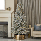 Palmetto Pine Flocked Tree with Dual LED lights and 9 Functions