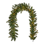 Palmetto Pine 6ft Garland Pre-lit with 50 Dual LED lights and 9 Functions (Battery-Operated)