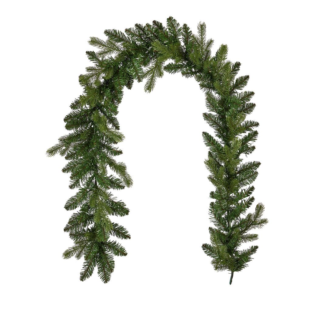 Palmetto Pine 6ft Garland Pre-lit with 50 Dual LED lights and 9 Functions (Battery-Operated)