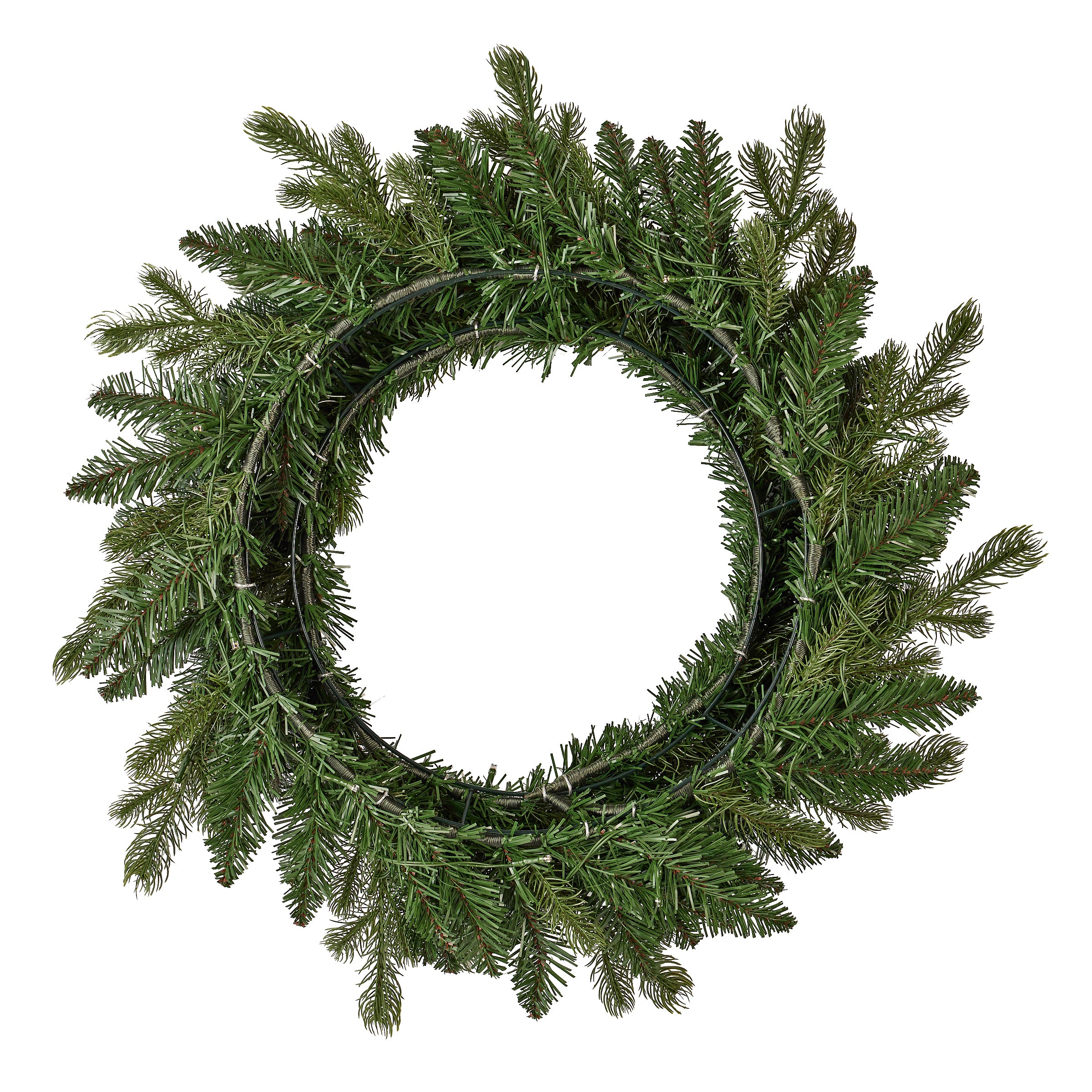 Palmetto Pine 24in Wreath Pre-lit with 50 Dual LED lights and 9 Functions (Battery-Operated)