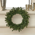 Palmetto Pine 24in Wreath Pre-lit with 50 Dual LED lights and 9 Functions (Battery-Operated)