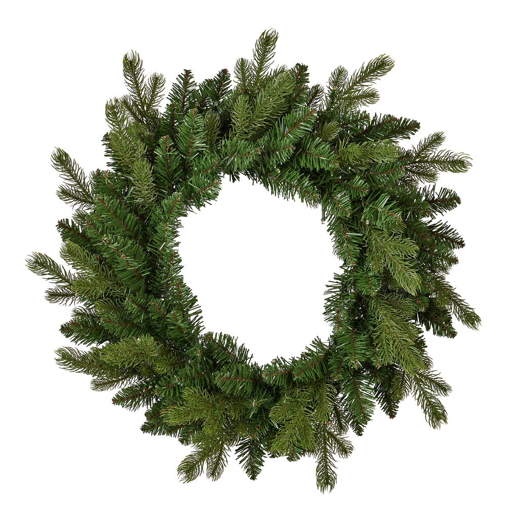 Palmetto Pine 24in Wreath Pre-lit with 50 Dual LED lights and 9 Functions (Battery-Operated)