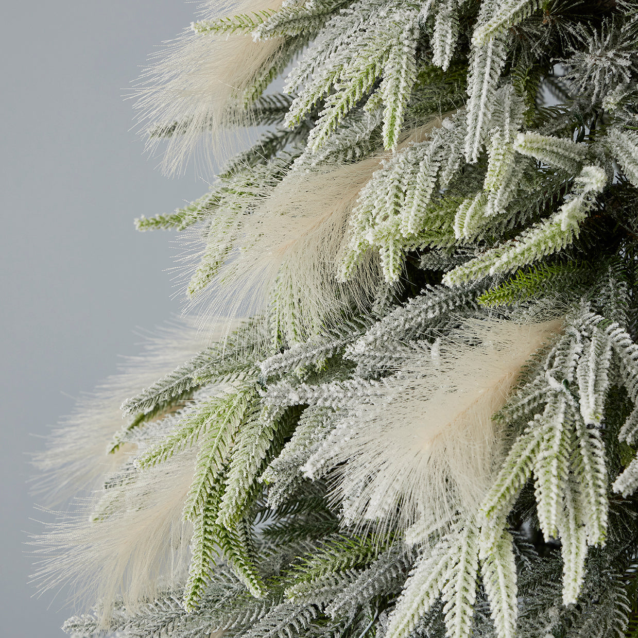 Pine and Pampas Tree with Warm White LED Lights