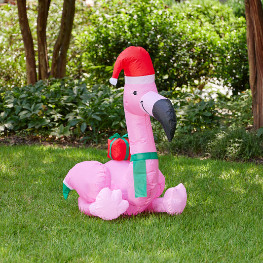 Christmas Flamingo Inflatable