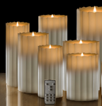 Sutton Fluted Motion Flameless Candle