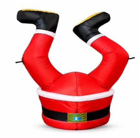 Santa Stuck in the Chimney Outdoor Inflatable