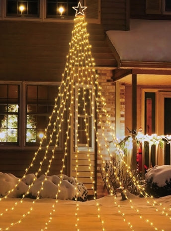Vivvi App-Based Customizable, Color-Changing Waterfall Lights - 11 ft. tall