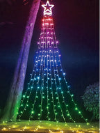 Vivvi App-Based Customizable, Color-Changing Waterfall Lights - 11 ft. tall
