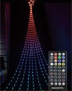 Vivvi App-Based Customizable, Color-Changing Waterfall Lights - 11 ft. tall