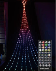 Vivvi App-Based Customizable, Color-Changing Waterfall Lights - 11 ft. tall