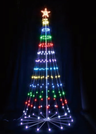 Vivvi App-Based Customizable, Color-Changing Cone Tree, 6 ft. tall