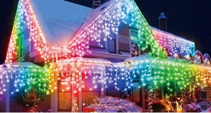 Vivvi App-Based Customizable, Color-changing Icicle Lights - 16 ft. long
