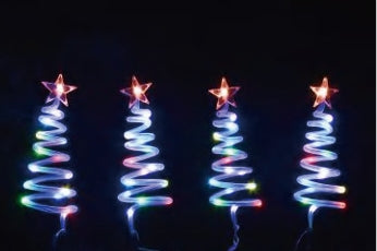 Vivvi App-Based Customizable, Color-Changing 24" Christmas Tree Path Lights - Set of 4