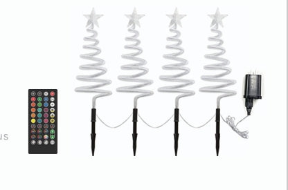 Vivvi App-Based Customizable, Color-Changing 24" Christmas Tree Path Lights - Set of 4