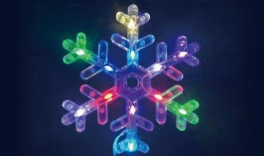 Vivvi App-Based Customizable, Color-Changing 18" Snowflake Path Lights - Set of 4