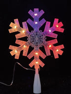 Vivvi App-Based Customizable, Color-Changing 8" Christmas Snowflake Tree Topper