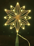 Vivvi App-Based Customizable, Color-Changing 8" Christmas Copper Star Tree Topper