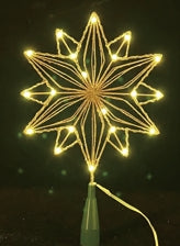 Vivvi App-Based Customizable, Color-Changing 8" Christmas Copper Star Tree Topper