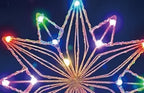 Vivvi App-Based Customizable, Color-Changing 8" Christmas Copper Star Tree Topper
