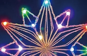 Vivvi App-Based Customizable, Color-Changing 8" Christmas Copper Star Tree Topper