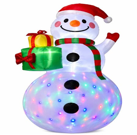 Snowman with Presents Outdoor Inflatable