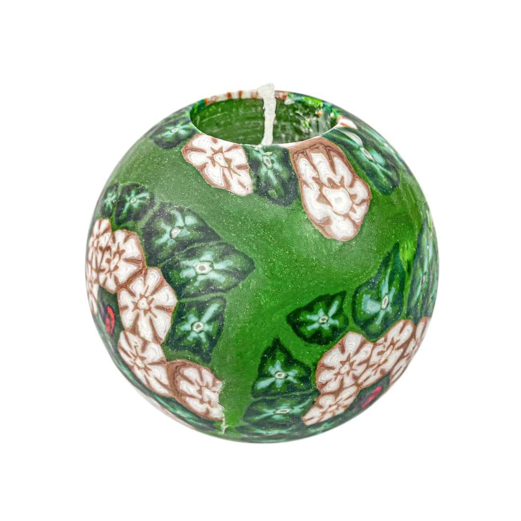 Green Flower Candle Ball