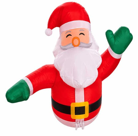 Friendly Waving Santa Outdoor Inflatable
