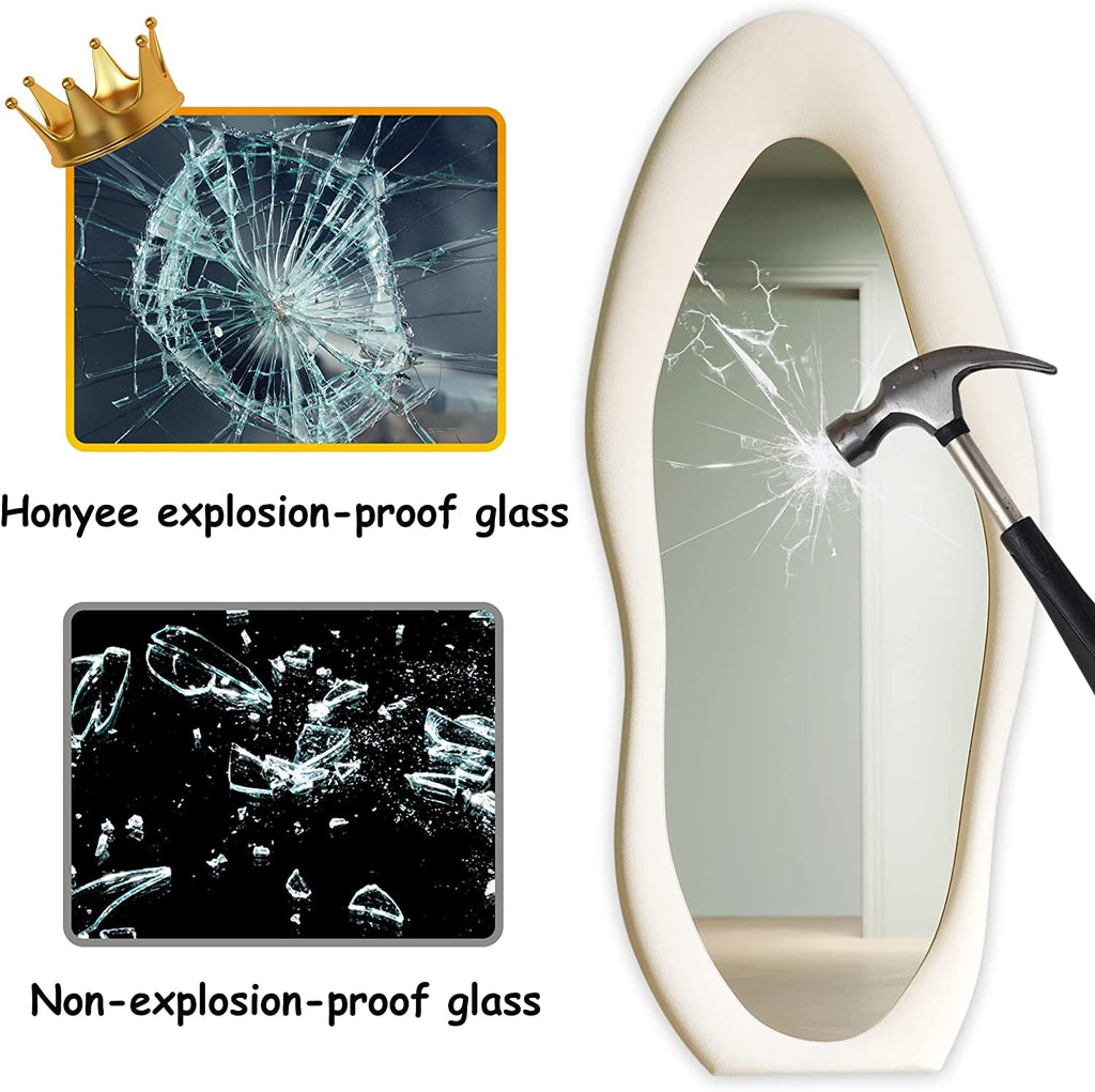 63" X 24" White Full Length Mirror Wooden Frame